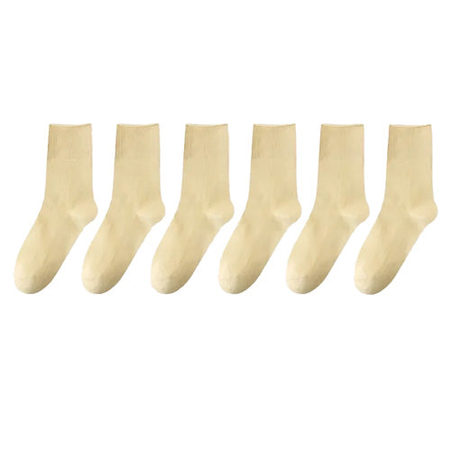 Women's 100% Cotton Crew Socks - Thin Style for Spring & Summer