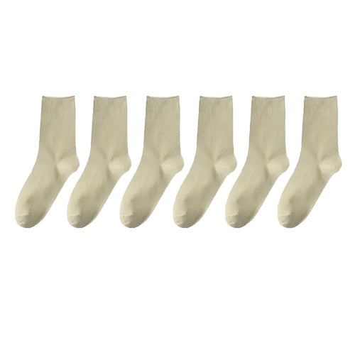 Women's 100% Cotton Crew Socks - Thin Style for Spring & Summer