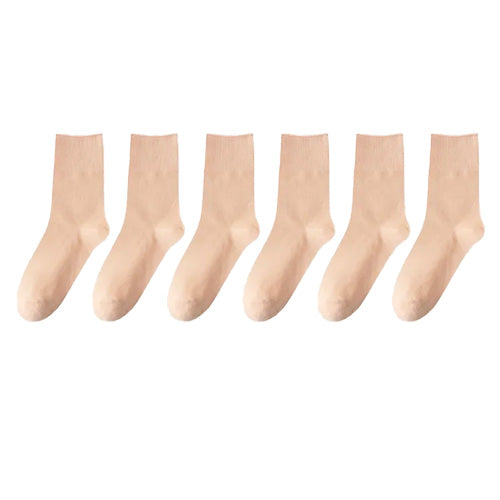 Women's 100% Cotton Crew Socks - Thin Style for Spring & Summer