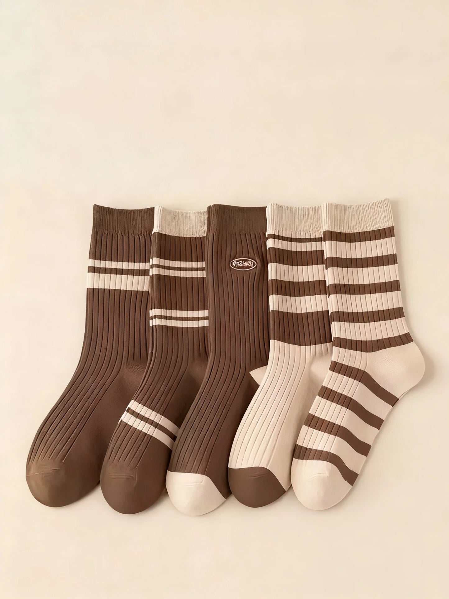 Women's Mid-Calf Cotton Socks (Autumn & Winter) - Odor-Resistant, Warm & Breathable
