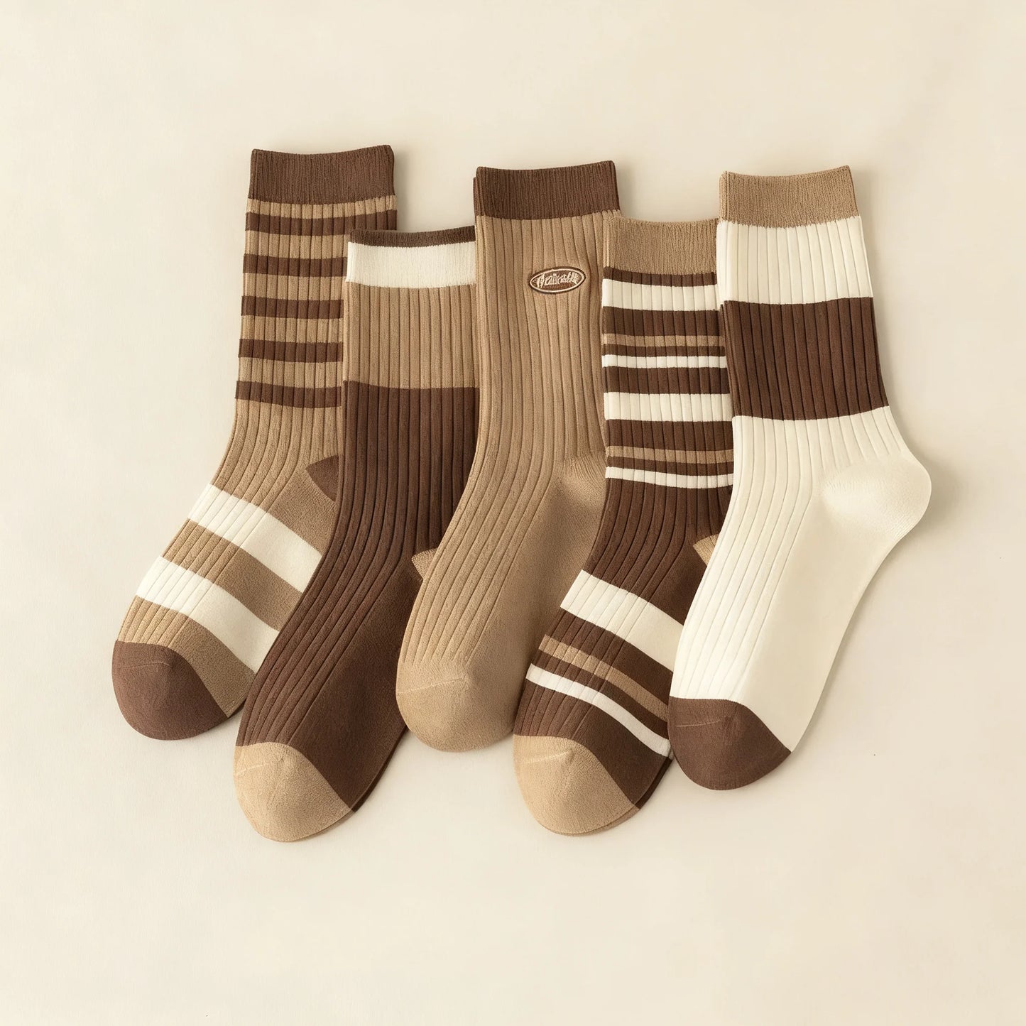 Women's Mid-Calf Cotton Socks (Autumn & Winter) - Odor-Resistant, Warm & Breathable