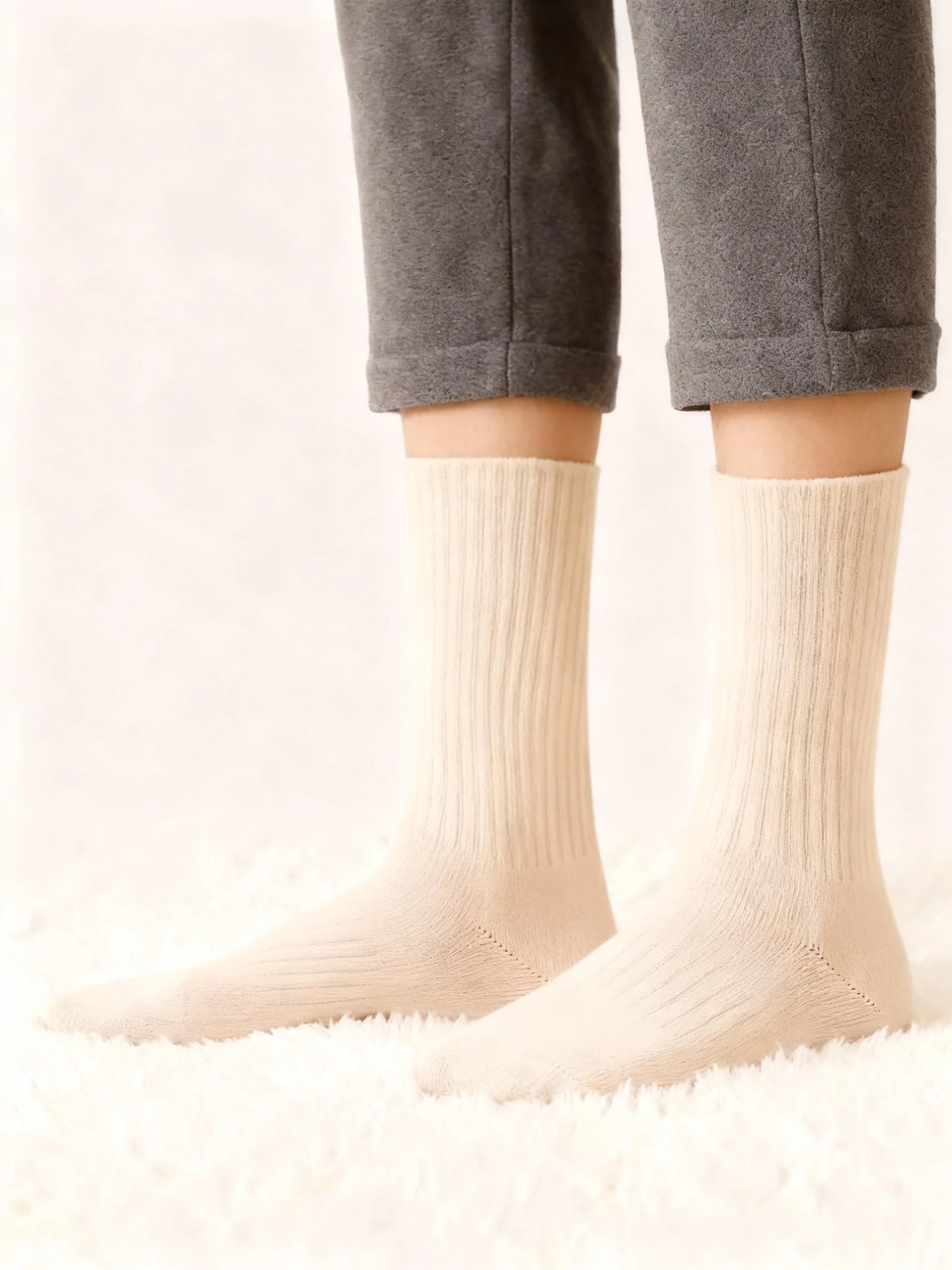 Men's Thickened Cotton Socks: Odor-Resistant, Moisture-Absorbing, Mid-Calf/High-Top (Autumn & Winter)