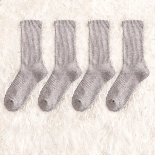 Men's Thickened Cotton Socks: Odor-Resistant, Moisture-Absorbing, Mid-Calf/High-Top (Autumn & Winter)